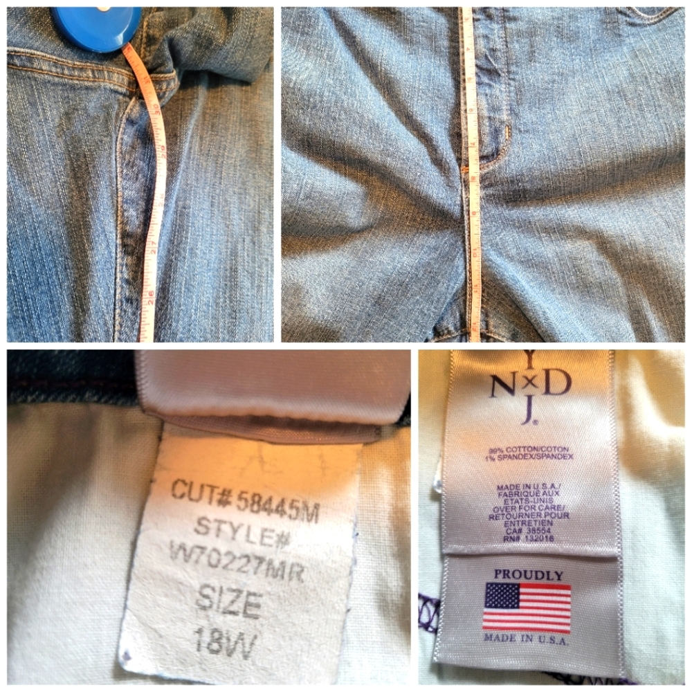 NYDJ 18W Straight Leg Jeans